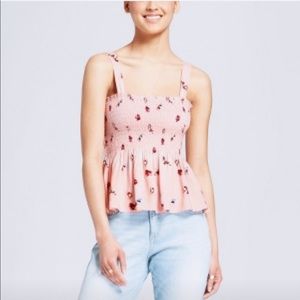 Mossimo • Pink Floral Tank Top